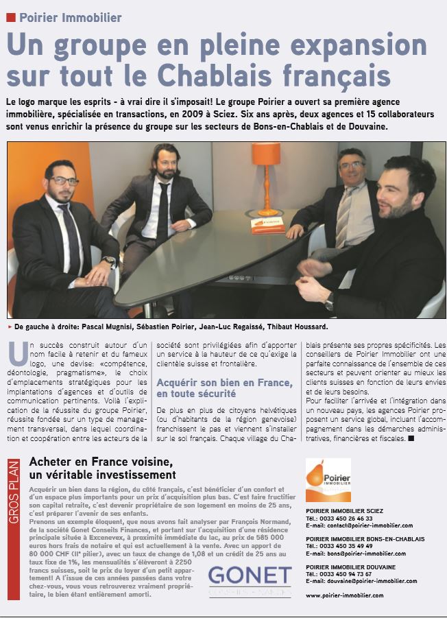 press article on poirier immobilier