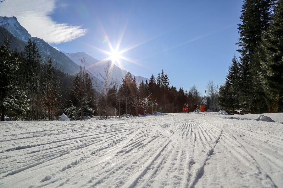 Nordic ski slope in Chamonix