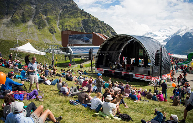 Musique Festival Palp à Verbier dans les montagnes de La Chaux
