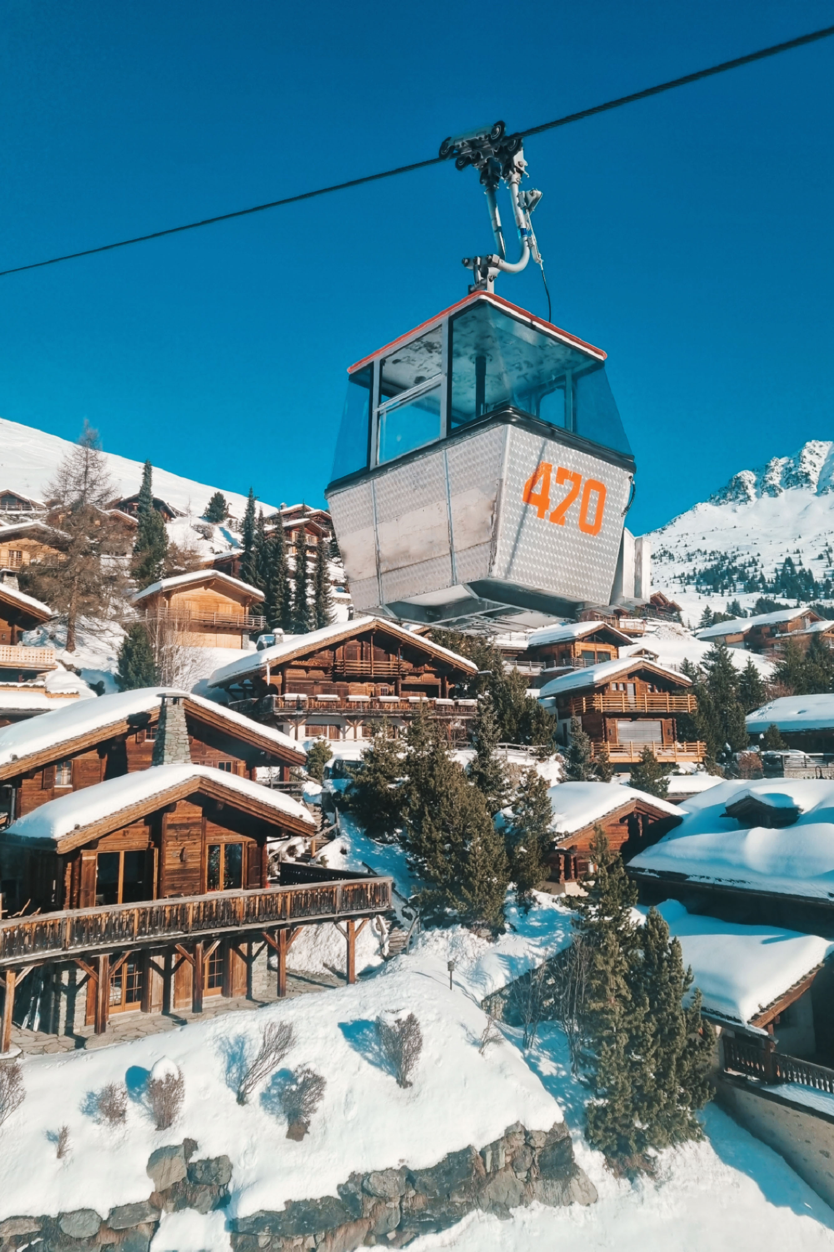 cabine savoleyres, Verbier, Suisse, Station de ski